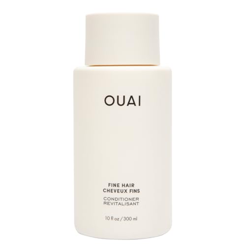OUAI Medium Conditioner - Hydrating Hair Conditioner with Coconut Oil, Babassu Oil, and Keratin - Strengthens, Repairs and Adds Shine - Paraben and Phthalate Free Hair Care Products - 300ml - Fine Hair Conditioner - Full Size - 300.00 ml (Pack of 1)