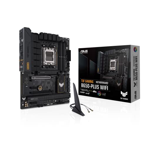 ASUS TUF Gaming B650-PLUS WiFi Socket AM5 (LGA 1718) Ryzen 7000 ATX Gaming Motherboard(14 Power Stages, PCIe® 5.0 M.2 Support, DDR5 Memory, 2.5 Gb Ethernet, WiFi 6, USB4® Support and Aura Sync). - TUF GAMING B650-PLUS WIFI