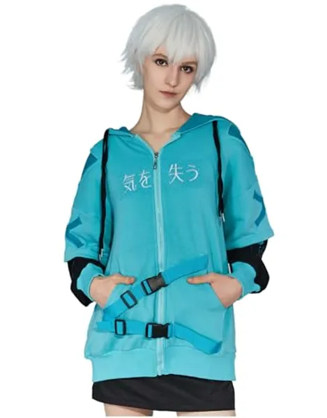 Micotaku Women's Cat Zip Up Hoodie with Detachable Furry Paw Gloves