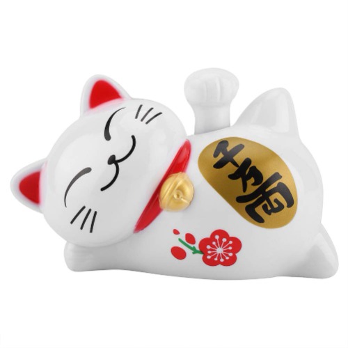 Tosuny Luck Kitty, Good Luck Cat, Maneki Neko Solar Chinese Lucky Cat Waving Arm Suitable for Car, Home, Restaurant, Stores, Office and Other Place You Want Bring Luck(Yellow) - Yellow