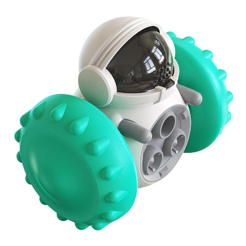 Robot Tumbler Treat Dispenser Interactive Toy - Lake Blue