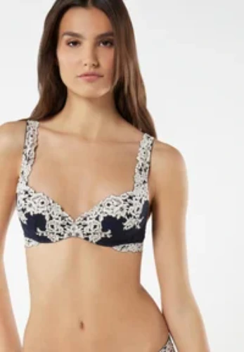 GIOIA PRETTY FLOWERS SUPER - Push-up-bh'er - blau/intense blue/vanilla