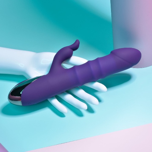Playboy Pleasure Hop To It Thrusting Rabbit Vibe - Purple
