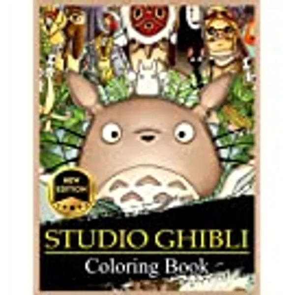 𝙶𝚑𝚒𝚋𝚕𝚒 Coloring Book For Kids Ages 4-8: 30+ Big Anime Manga Coloring Pages, Large Coloring Book For Kids Ages 2-4 4-8 8-12 9-12, Christmas Birthday Gifts For Boys Girls