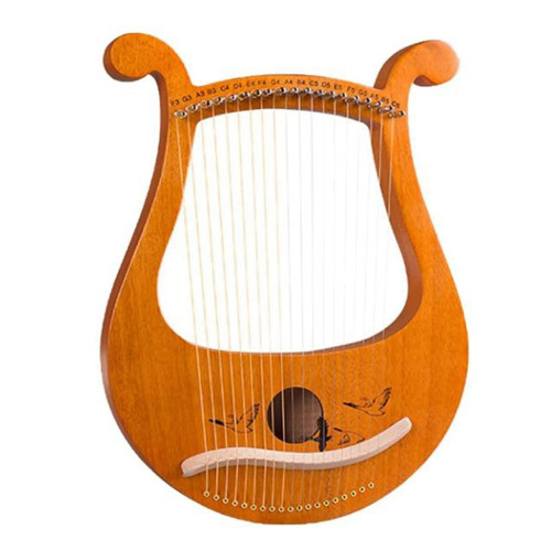 bairong Lyre Harp,19 String Greek Violin,19 String Lyre Unique Patterns Carved Phonetic Symbols,for Music Lovers Beginners,Etc
