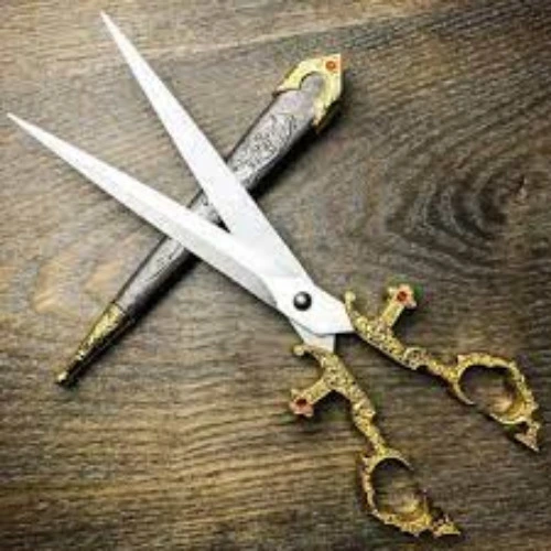 Furniture Creations Renaissance Dagger Style Scissors with Sheath Cover