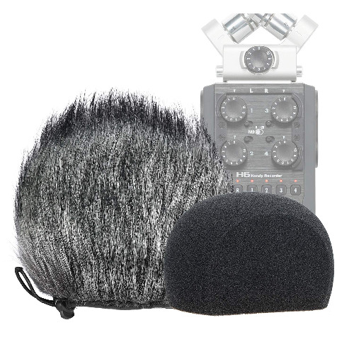 H6 Windscreen Muff and Foam for Zoom H6 Portable Handy Recorder Indoor Outdoor Microphone Windscreen by YOUSHARES (2 PACK)