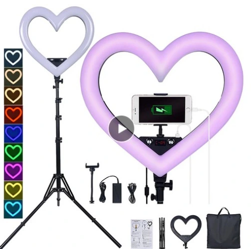 RGB Heart Ring Light
