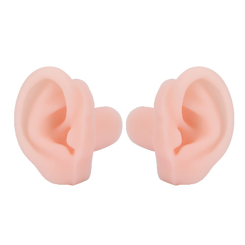 Fake Ear Display, Multipurpose 1 Pair Soft Silicone Ear Model Professional for Shop Window Display for Wearing Demonstration