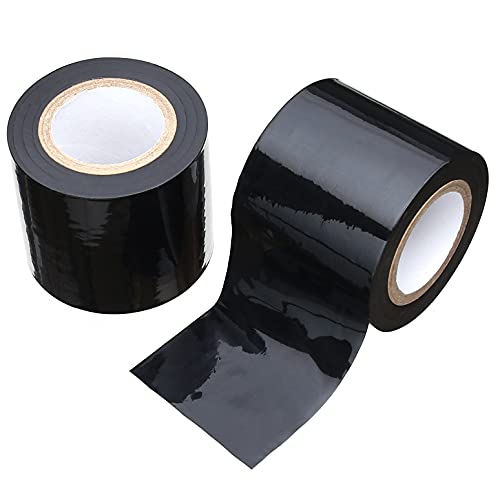 AKStore Fetish SM Adult Toy Sex Restraint Bondage Tape Static Electrostatic Tape (2 PCS-Black) - 2 Pcs-black
