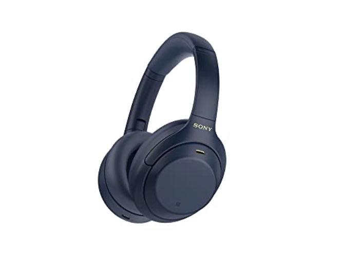 Sony WH-1000XM4 Noise Cancelling Wireless Headphones - 30hr Battery Life - Over Ear Style - Optimised for Alexa and Google Assistant - Built-in mic for Calls - Blue International Version - Blue