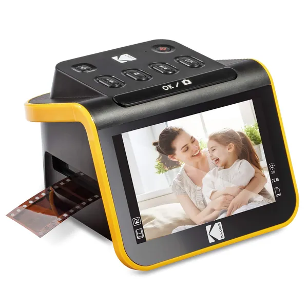 KODAK SLIDE N SCAN Film and Slide Scanner with Large 5” LCD Screen, Convert Color & B&W Negatives & Slides 35mm, 126, 110 Film Negatives & Slides to High Resolution 22MP JPEG Digital Photos, Black