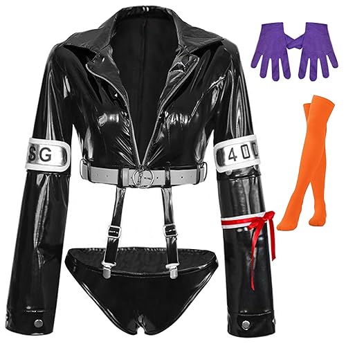 Teilwenl Nico Robin Cosplay Costume Robin Egghead Arc Outfit Future Island Black Suit Halloween - X-Large - Black