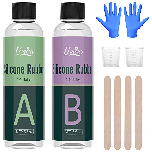 Silicone Molds Making Kit - 11oz 1:1 Mixing Ratio Fast Curing Molds Making Silicone for Resin Molds, Casting - Translucent Liquid Silicone Rubber for Mold Making, DIY Jewelry Making, Crafts