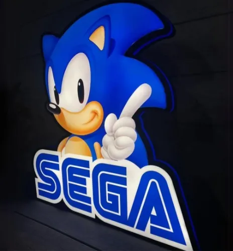Sonic the Hedgehog SEGA Logo 3D LED Light Box