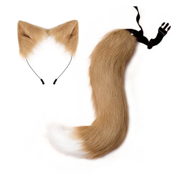 12.18US $ 25% OFF|Furry Fox Ear Tail Imitation Cat Ear Headband Plush Adjustable Cosplay Carnival Halloween Costume For Women Dance Party Dress| | - AliExpress