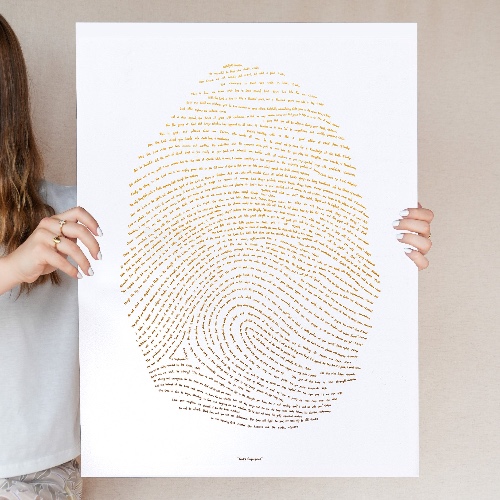 God's Fingerprint - Gold on White | KJV (King James Version) / Unframed