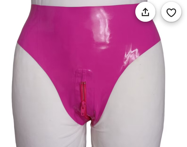 Latex Pants with zipper