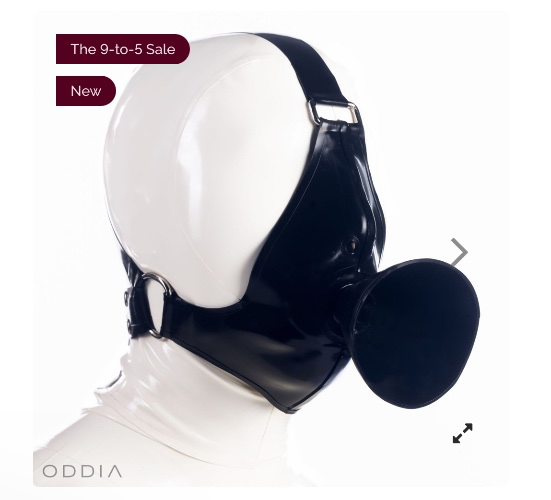 Latex Mask with a cup & tube