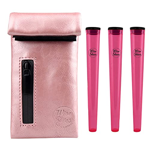 Wise Skies Smell Proof Bag & Doob Tube Holders Rolling Paper Holder Smelly Proof Bag