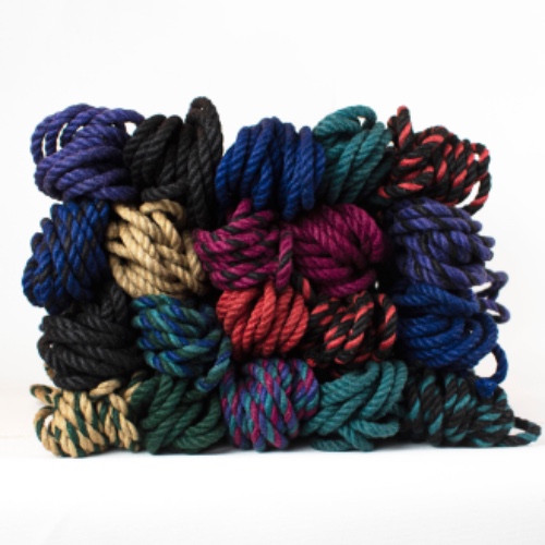 Grab Bag Hemp Rope - 6mm Hemp - Assorted Colors - Unprocessed - 180-220 feet