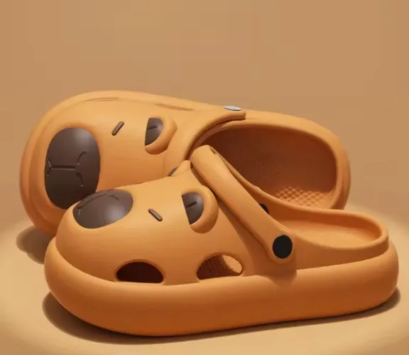 Capybara Women's Perforated Slides - New Summer EVA Sandals, Cloud Comfort, Anti-Slip Home Outdoor Dual Use