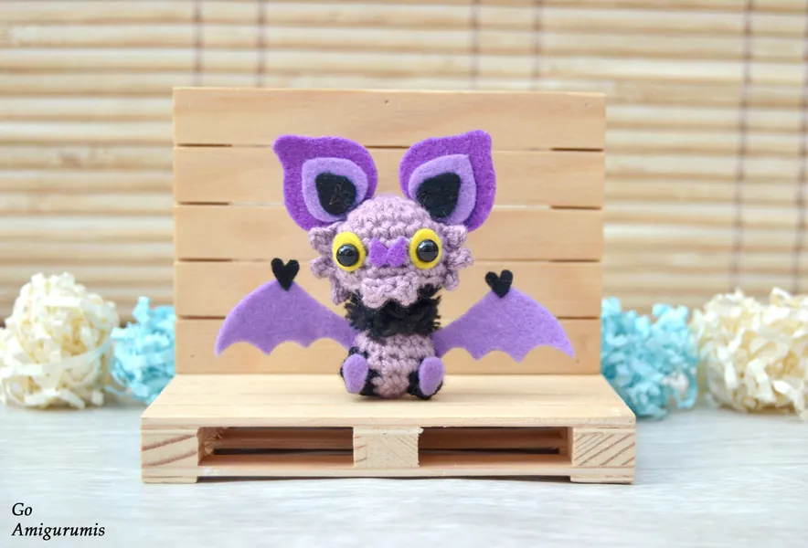 Noibat amigurumi - Pokemon amigurumi - Noibat gift - Noibat plush - Noibat key chain