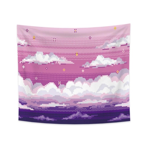 Haoyiyi 70.9x63 Inches Cloudy Sky Tapestry Wall Hanging Pink Purple Clouds Wild Scenery Sky Tapestry Wall Art Nature Landscape Wall Tapestry for Girls Room Decor Blanket - 70.9 x 63 in