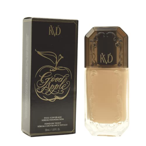 Kat Von D Good Apple Full-Coverage Transfer-Proof Vegan Serum Foundation - Light 015, for Light Skin with Warm Golden Undertones