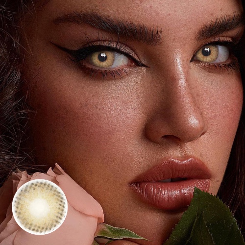 Hesper Brown Prescription Colored Contact Lenses | 0.00 / Plano