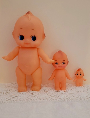 Vintage Kewpie Dolls, Sweet vinyl rubber dolls