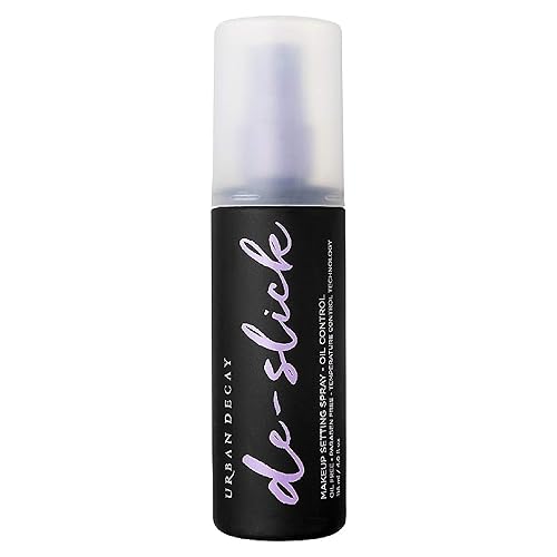 Urban Decay De-Slick Mattifying Makeup Setting Spray for Face, Waterproof, Smudge-proof, Oil & Shine Control, for Oily Combination Skin, Oil-free, Vegan, Cruelty-free - 4 Fl Oz (Pack of 1)