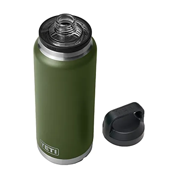YETI Rambler 36 oz Bottle Retired Color, Vacuum Insulated, Stainless Steel with Chug Cap, Highlands Olive
