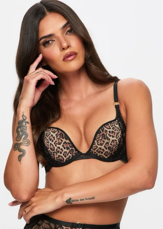 Feline Fantasy Padded Plunge Bra