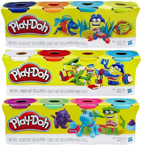 Play-Doh HASB5517BAMZ 4-Pack of Colors Gift Set Bundle (12 Cans-48 Oz) - 