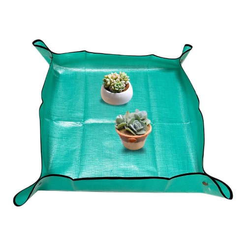 68 x 68cm Plant Repotting Mat, Portable PE Gardening Mats, Foldable Transplanting Mat, Waterproof Potting Tarp for Indoor Plants Succulent Plants