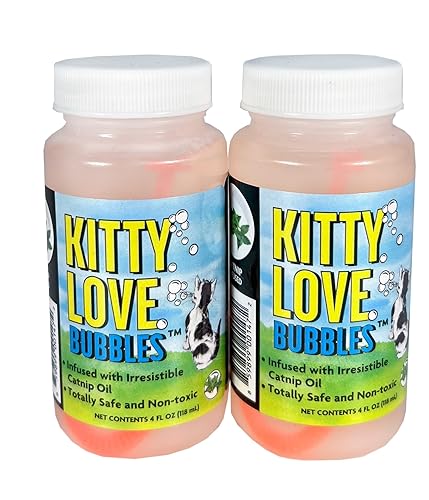 Kitty Love Bubbles, Catnip Scented Bubbles 4oz. Bottle-2 Pack for Cats - 2 Pack
