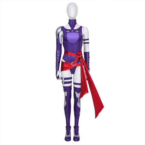 【Size XS-3XL】Dokidoki-R Game Cosplay Costume Purple Tights Skin Vengeance | S-Order Processing Time Refer to Description Page