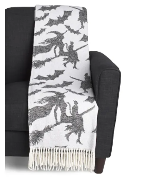 Made In Portugal Bats Witches And Cats Throw | Pillows & Decor | Marshalls