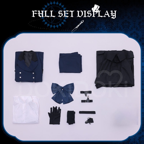 【Size S-3XL】DokiDoki-SR Anime Black Butler Cosplay Ciel Phantomhive Costume | Costume Only-S-Order Processing Time Refer to Description Page