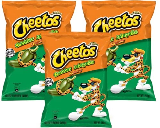 Cheetos Jalapeno Cheddar Crunchy - Pack of 3 - American US IMPORT - PARTY SNACK - 3 x 8oz Big Pack - Cheapest - By Blissify