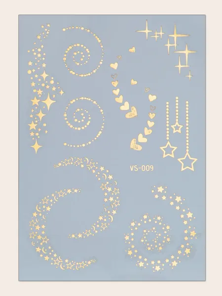 Tattoo Sticker,1 Sheet Star Pattern Temporary Tattoos For Women,Star Tattoo Stickers Adults,Fake Tattoos That Look Real,For Women and Girls Black Friday