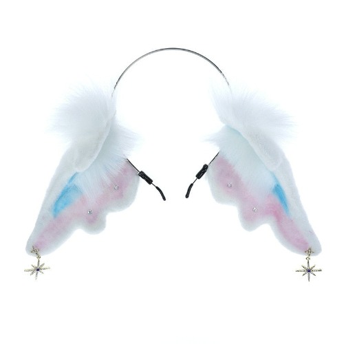Sad Angel Lolita Ears - Pink/Blue
