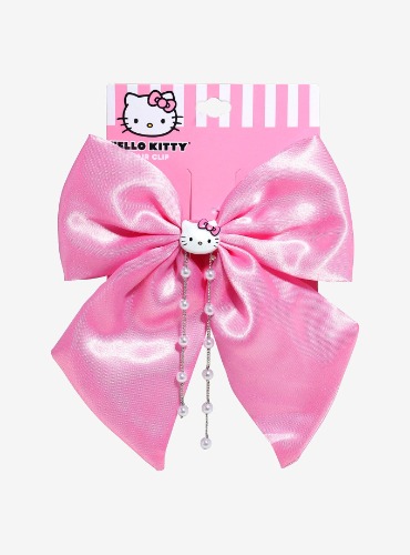 Hello Kitty Pink Pearl Bow Hair Clip