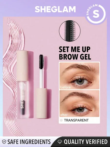 SHEGLAM Set Me Up Brow Gel  Long Lasting Waterproof Clear Eyebrow Gel Long Wear Smudge-proof Moisturizing Eyebrow Makeup Black Friday  Eyebrow
