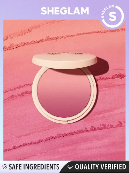 SHEGLAM Divine Flush Matte Blush-Flame Blush Powder Highly Pigmented Non-Fading Long Lasting Glowing Lightweight Natural Blush Face Makeup Black Friday Party Blush