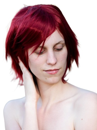 Prettyland Parrucca Media Lunghezza Capelli con frangia frangetta Scalati Lisci rosso scuro C1446 - C1446 rosso scuro