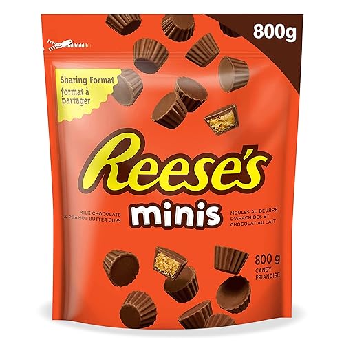REESE'S Mini Peanut Butter Candy, Holiday Candy, Reese's Candy, Mini Candy, Bulk Candy to Share, Good for Kids Candy, 800g - 800 g (Pack of 1)