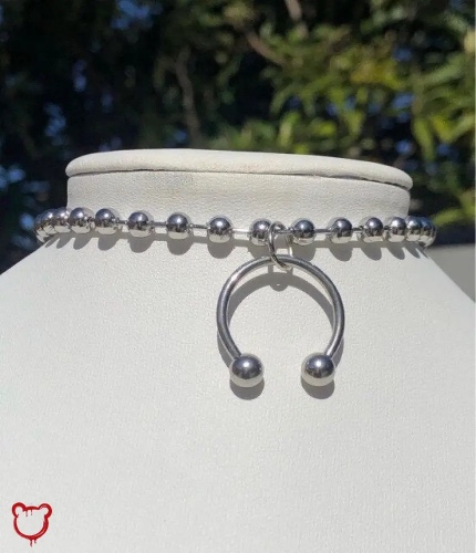 Silver Beads Choker - Sleek Elegance
