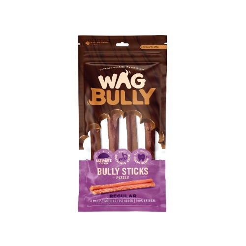 Medium Bully Sticks 4 Pack, Grain Free Hypoallergenic Natural Dog Treat Chew, Beloved Boredom Busters